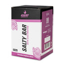 4Energy Salty Bar Box - 10 x 45g cioccolato e lampone, confezione viola e nera con branding elettrolitico su sfondo bianco.