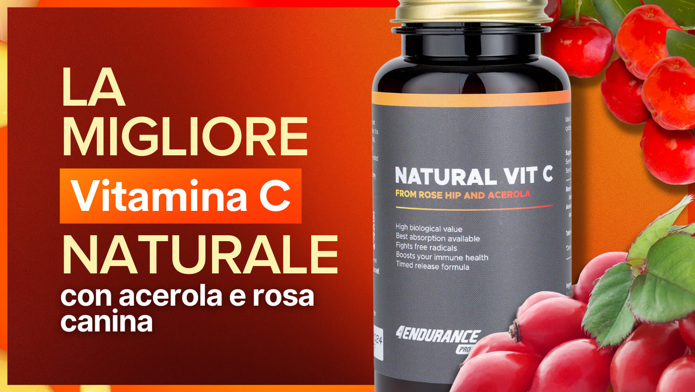 La migliore vitamina C naturale con acerola e rosa canina