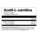 4Endurance Pro Acetyl-L-Carnitine - 90 capsule, flacone ambra scuro con tappo dorato ed etichetta a strisce verdi su sfondo bianco.