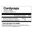 4Endurance Pro Cordyceps - 60 capsule, flacone nero con tappo dorato ed etichetta con vantaggi per resistenza ed energia.