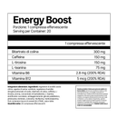 4Endurance Pro Energy Boost - 20 compresse effervescenti gusto lampone, tubo nero con testo bianco e rosso su sfondo bianco.