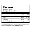 4Endurance Pro Iron+ - 60 capsule, flacone nero con tappo dorato e fascia etichetta rossa, supporta la funzione immunitaria e riduce l’affaticamento.