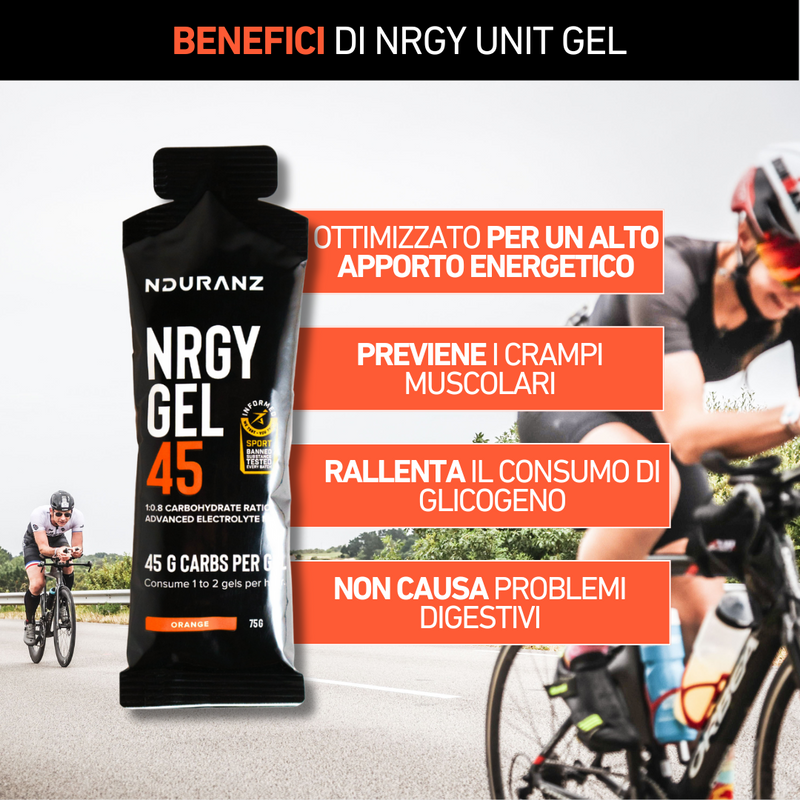 Nrgy Gel 45 (bottiglia di ricarica) + Flacone per gel GRATIS