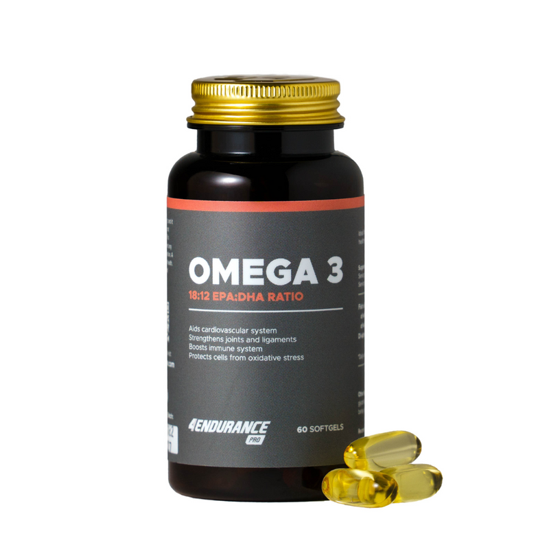 Omega-3 di 4Endurance Pro - integratore di olio di pesce di alta qualità con 2000 mg di acidi grassi Omega-3, inclusi EPA, DHA e vitamina E, per la salute cardiovascolare, la funzione cerebrale e la protezione cellulare.