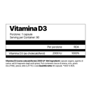 4Endurance Pro Vitamin D3 - 90 capsule, flacone marrone con tappo dorato, etichetta indica 2000 UI, benefici per il supporto immunitario e osseo.