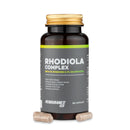 4Endurance Pro Rhodiola Complex - 60 capsule, flacone con tappo dorato, striscia verde sull’etichetta, design nero e dorato su sfondo bianco.