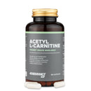 4Endurance Pro Acetyl-L-Carnitine - 90 capsule, flacone ambra scuro con tappo dorato ed etichetta a strisce verdi su sfondo bianco.