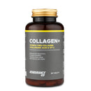 4Endurance Pro Collagen+ - 90 compresse Collagen+, flacone marrone con tappo dorato, etichetta bianca con fascia gialla su sfondo bianco.