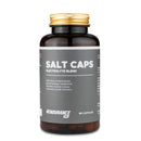 4Endurance Pro Salt Caps - confezione da 90 capsule, flacone marrone con tappo dorato e etichetta grigia con benefici della miscela di elettroliti.