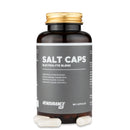 4Endurance Pro Salt Caps - confezione da 90 capsule, flacone marrone con tappo dorato e etichetta grigia con benefici della miscela di elettroliti.