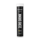 Nduranz Zero Drink - 20 compresse effervescenti gusto agrumi, tubo cilindrico nero con tappo bianco e cerchio rosa su sfondo bianco.