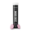 Nduranz Zero Drink - 20 compresse effervescenti gusto frutti di bosco, contenitore cilindrico nero con tappo a vite bianco su sfondo bianco.