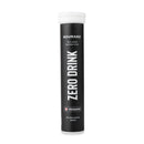 Nduranz Zero Drink - 20 compresse effervescenti gusto pompelmo rosa, tubo cilindrico nero con tappo a vite su sfondo bianco.