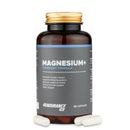 4Endurance Pro Magnesium+ - 90 capsule, flacone marrone con tappo dorato ed etichetta nero‑blu che mostra le capsule all’interno.