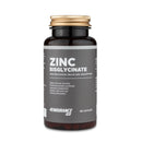 4Endurance Pro Zinc Chelate (bisglicinato) - 60 capsule, flacone marrone con tappo dorato ed etichetta grigia su sfondo bianco.