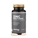 4Endurance Pro Zinc Chelate (bisglicinato) - 60 capsule, flacone marrone con tappo dorato ed etichetta grigia su sfondo bianco.