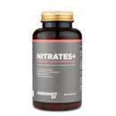 4Endurance Pro Nitrates+ - 90 capsule, integratore alimentare, flacone nero con tappo dorato ed etichetta con indicazione dei benefici per la salute.